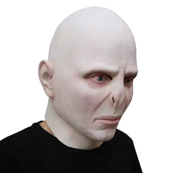 Voldemort Maske Dæmon Skræmmende Halloween Maske Realistisk Latex Maske Fuld Maske Cosplay Rekvisitter til Voksne (PrettyJ)