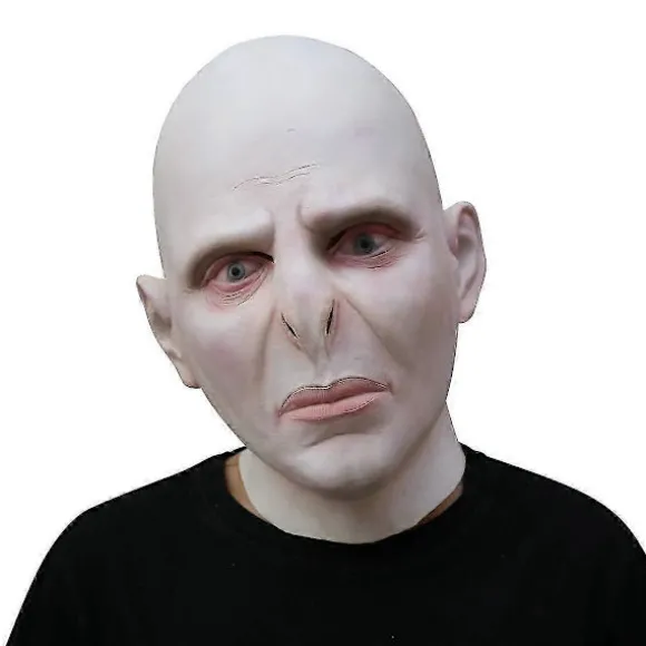 Voldemort Maske Dæmon Skræmmende Halloween Maske Realistisk Latex Maske Fuld Maske Cosplay Rekvisitter til Voksne (PrettyJ)