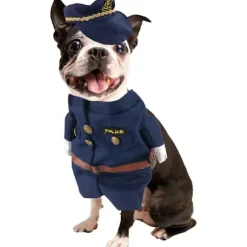 Vunny kæledyrskostume, kæledyrskostume Kat og hund Cosplay Police Sjovt kostume Cool politikostume med hat Kat og hund(e)