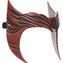 Wanda Maske Hovedbeklædning, Latex Scarlet Rød Hexe Krone Til Cosplay Halloween Kostume Maskerade Rekvisitter