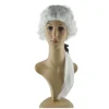 Washington Advokat Krøllet Paryk Kolonial Paryk Kostume Pudderparyk 1700-tals Cosplay Parykker Halloween Fest Parykker Voksne Gaver Hvid, CJY