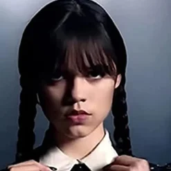Wednesday Addams Familie Kostume Paryk - Wednesday Addams Paryk black