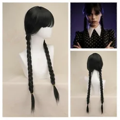 Wednesday Addams Kjole The Addams Family Nevermore Academy Cosplay Kostume Skoleuniform Sæt Mandlige Kvindelige Studenter Tøj Wig 2 XXL