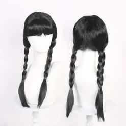 Wednesday Addams Kostume Nevermore Academy Børn Voksen Uniform Kjole Kostume Cosplay Kun Paryk One Size Only Wig One Size