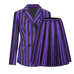 Wednesday Addams Nevermore Academy Kostume til Børn & Voksne med Paryk[JUN] Only Wig One Size