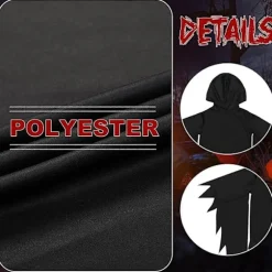 Weekcos skræk skrigende spøgelseskostume til voksne og børn, Halloween cosplay festkostume med skrigmaske, karnevalskostumer til Halloween M Karneval | Fyndiq