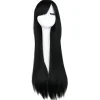 Wekity 80cm smukke charmerende Cosplay lige paryk, sort, wz-1238 (FMY)