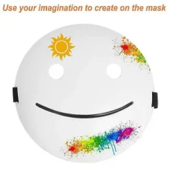 White Smile Dream Mask Cosplay Maske Rekvisitter til Halloween Karneval Party Maskerade