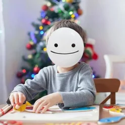 White Smile Dream Mask Cosplay Maske Rekvisitter til Halloween Karneval Party Maskerade