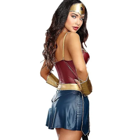 Wonder Woman Cosplay Festkostume Sæt Fancy Dress Outfit Sæt Kvinder Gaver -a S