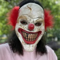 23,5x18cm, Joker Clown Latex Maske Halloween Horror Cosplay Kostume Tilbehør Til Voksne