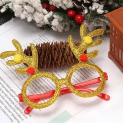 Xmas Tegneserie Briller 6 stk. Brille Ramme Festartikler Briller til Børn Rensdyr Solbriller Nyhed Fest Briller Cosplay Briller Tegneserie Briller Elg | Fyndiq