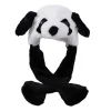 Yndig Panda Ører Bevægelig Plys Hat Legetøj All-match Til Pige Dreng I Efterår Vinter