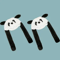 Yndig Panda Ører Bevægelig Plys Hat Legetøj All-match Til Pige Dreng I Efterår Vinter