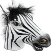Zebra Gummi Maske til Hele Hovedet Latex Dyr Uhyggelig Til Halloween Fest (Fww)