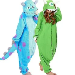 Zhouxixi Halloween-heldragt til voksne, tegneseriemonstre, pyjamas til kvinder og mænd, Kigurumi dyrepyjamas, hjemmetøj, cosplay-festkostume MCJY M Blue | Fyndiq