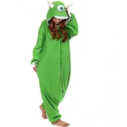 Zhouxixi Halloween-heldragt til voksne, tegneseriemonstre, pyjamas til kvinder og mænd, Kigurumi dyrepyjamas, hjemmetøj, cosplay-festkostume MCJY M Blue | Fyndiq