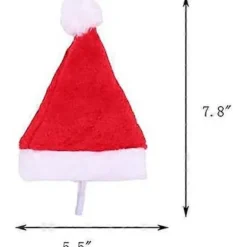 Zmmyuluo Kæledyrs julehuer 4 stk. katte nissehuer 14 cm x 20 cm kæledyrshuer hund kat kæledyr nissehuer til kat hvalp hund, røde julehuer, (HF-TD)CJY White Red | Fyndiq