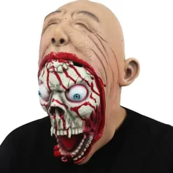 Zombie Latex Cosplay Mask Halloween Mask Hovedbeklædning til fest