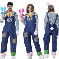 Zootopia Judy Hopps Politi Betjent Kostume, Kanin Cosplay Outfit til Voksne og Børn, Halloween Karneval Fest Kostume