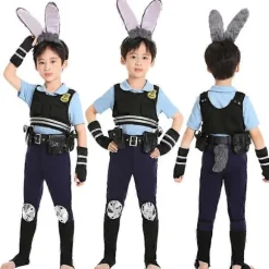 Zootopia Sommer T-shirt, Kortærmet Judy Hopps Kanin Politi Cosplay Skjorte, Nick Wilde Ræv Kostume Top til Børn Drenge og Piger short-sleeved boys 140CM | Fyndiq