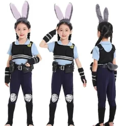 Zootopia Sommer T-shirt, Kortærmet Judy Hopps Kanin Politi Cosplay Skjorte, Nick Wilde Ræv Kostume Top til Børn Drenge og Piger short-sleeved boys 140CM | Fyndiq