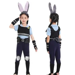 Zootopia Sommer T-shirt, Kortærmet Judy Hopps Kanin Politi Cosplay Skjorte, Nick Wilde Ræv Kostume Top til Børn Drenge og Piger short-sleeved boys 140CM | Fyndiq